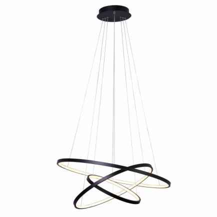 Ailia Imports Delphi 3 Ring LED Pendant - Matt Black