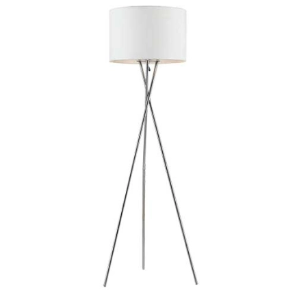 Telbix Denise Floorlamp Chrome & White
