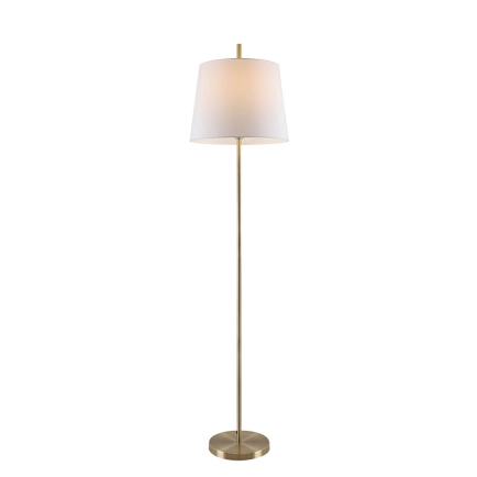Telbix Dior Floor Lamp - Antique Brass - White shade