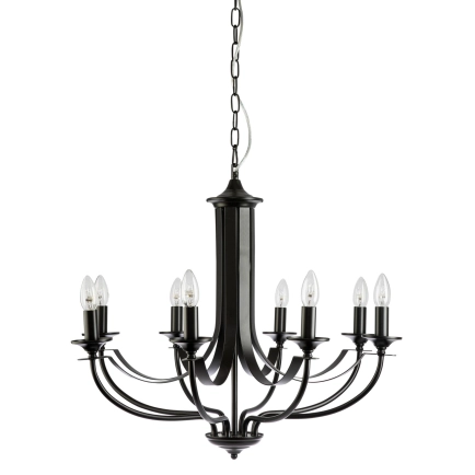 Fiorentino Lighting Hoodshire 8LT Black Pendant