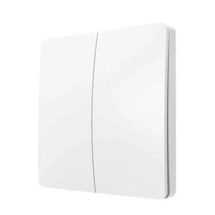 Lumenesk Lighting Wireless Switch 2 Gang White Kinetic Switch ES2254