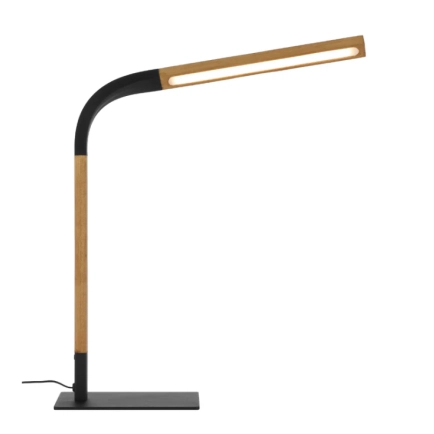 Telbix Lighting Dumas Black Timber Desk Lamp
