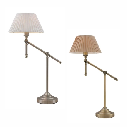 Telbix Elena Table Lamps - Nickel & Antique Brass 