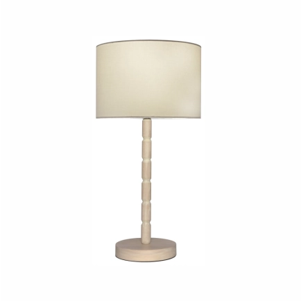 Cougar Lighting Emma Table Lamp Linen Shade, Limed Oak Painted Timber