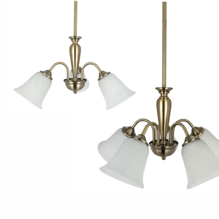 Ailia Imports - Evie 3 light and 5 light Antique Brass pendant lights