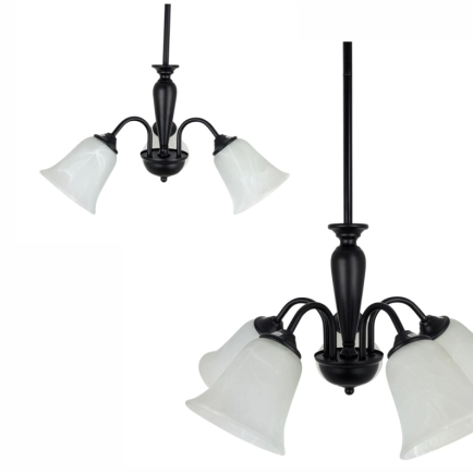 Ailia Imports - Evie 3 light and 5 light matt black pendant lights