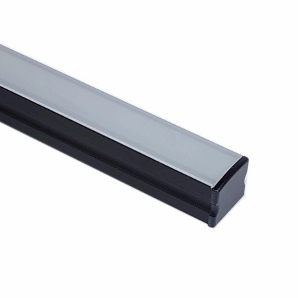 EXT-004 Surface Mounted Extrusion - Matt Black with frosted diffuser