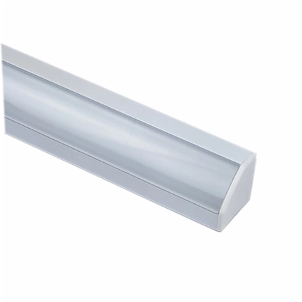 EXT007 Corner Aluminium Extrusion - White with Frosted Diffuser