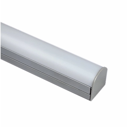 EXT-010 Aluminium Extrusion - Silver with Opal diffuser