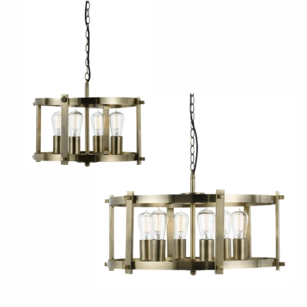 Telbix Finley Antique Brass Pendants - 2 sizes