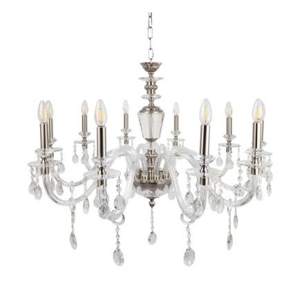 Ailia Imports Francesca 10 Light Crystal pendant