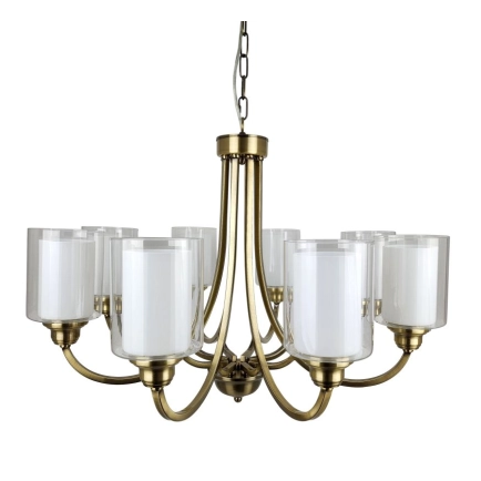 Ailia Imports Hillwood 8 Light Antique Brass Pendant 