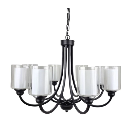 Ailia Imports Hillwood 8 Light Black Pendant 