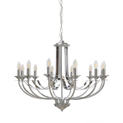Fiorentino Lighting Hoodshire 12LT Chrome Pendant