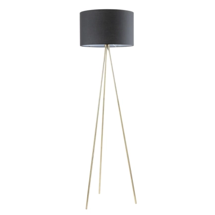 Jambes Antique Brass floor lamp with Black shade