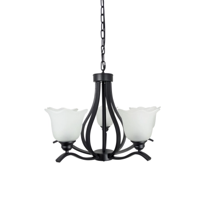 Ailia Imports - Kingston 5 Light matt black pendant light