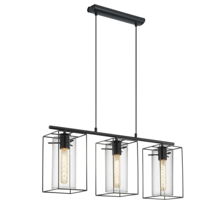 Loncino 3 Light Bar Pendant Black 49496
