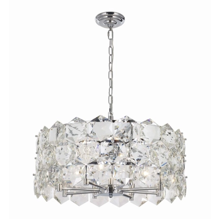 Ailia Imports - Louise 8 Light Crystal Chandelier