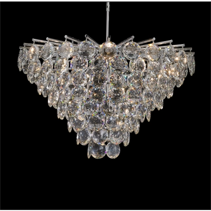 Ailia Imports Ludford 800mm Chrome Crystal Pendant Light