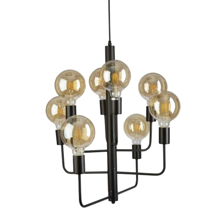 Lugano 8 Light Black pendant