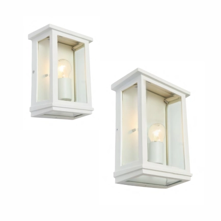 Cougar Lighting Madrid White Coach Light - group