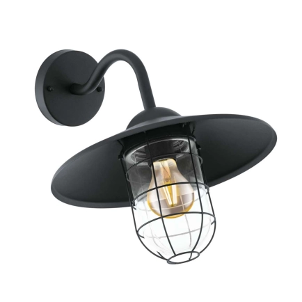 Melgoa Matt Black Wall Light