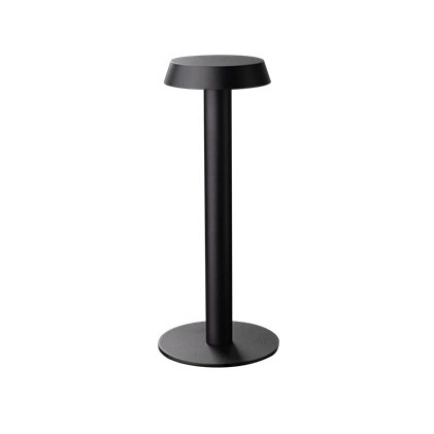 Unios Lighting Moka Textured Black Rechargeable Touch Lamp