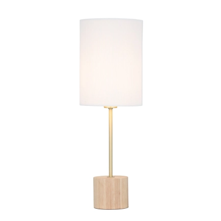 Mercator Flemington Table Lamp Timber Base / White shade