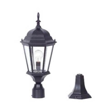 MX7391 Yarra Small Black Post Top - Pillar Mount