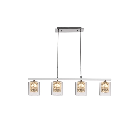 Ailia Imports Myrtle 4LT Pendant - Clear / Crystal