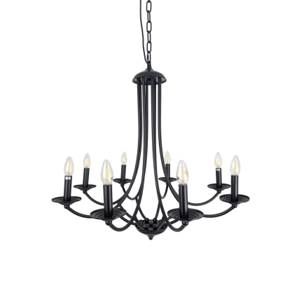 Ailia Imports - Oakford 8 light Matt black pendant light
