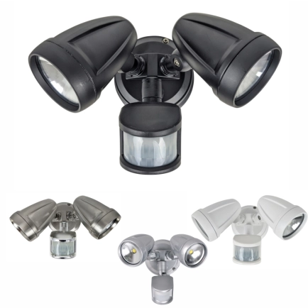 PHL4202 Twin 15watt LED Floodlights with Sensor - Group