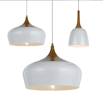 Telbix Polk White / Timber Pendant Lights