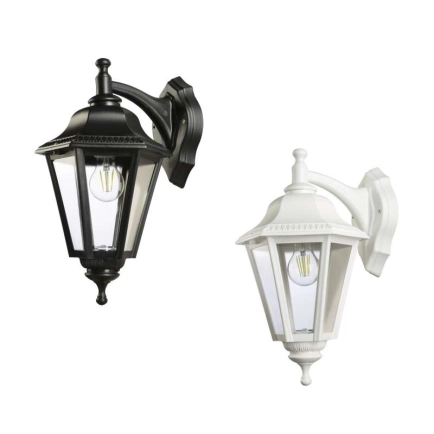 Roman Poly Carbonate Black & White Coach Lights