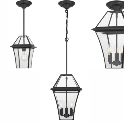 Telbix Rye Black Coach Pendant - group