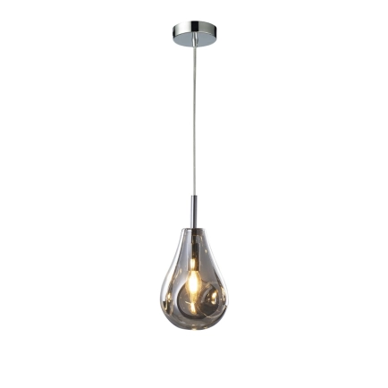 Ailia Imports Savin 1LT Pendant Light Smoked Mirrored Glass
