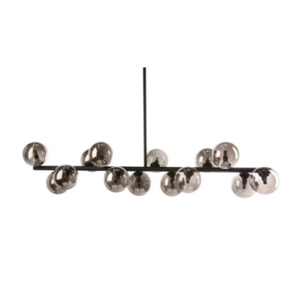 Fiorentino Lighting Pasadena 14 Black/Smoke Pendant