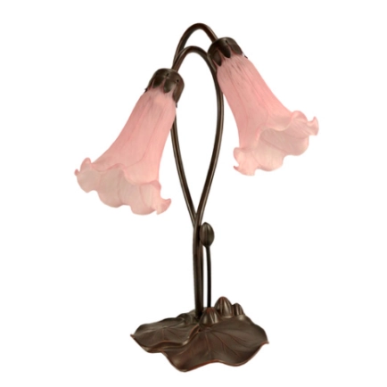 G&G Brothers Twin Lily Pink Lamp TLA-002PK
