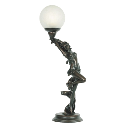 G&G Brothers Art Deco Lady Leaning Table Lamp TL-055Y/BRZ