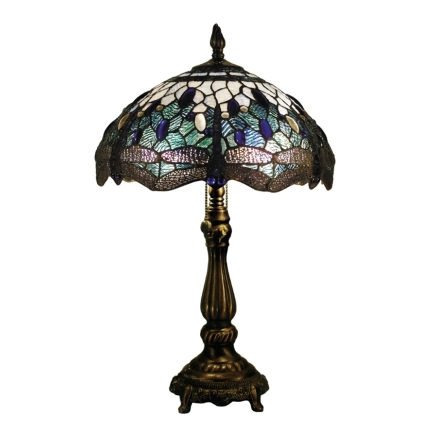G&G Brothers TL-14279A/615M Blue Dragonfly Table Lamp 