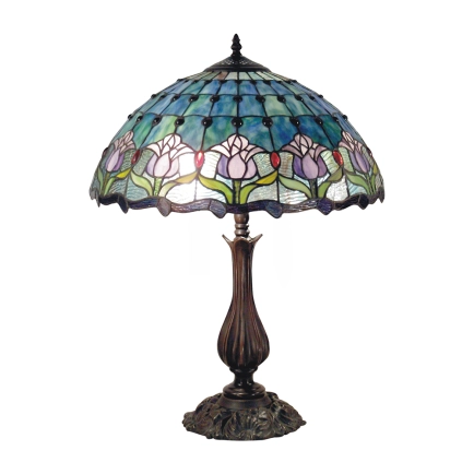 G&G Brothers TL-17235A Mauve Tulip Table Lamp