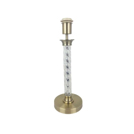 TL1889AB Twisted Glass Table Lamp Antique Brass - Base Only