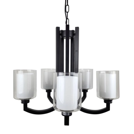 Ailia Imports Totten 5 Light Black Pendant Light