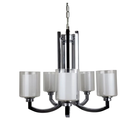 Ailia Imports Totten 5 Light Chrome Pendant Light