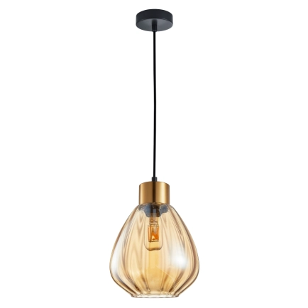 CLA Tulip1 1 Light Amber Single Pendant Light