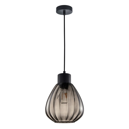 CLA Tulip2 1 Light Smoke Glass Pendant light