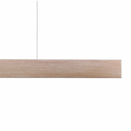 Washed White Victorian Ash Timber LED Pendant Light