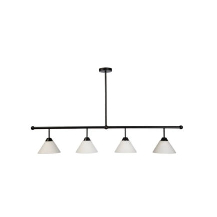 Fiorentino Lighting Zacha Opal Glass Black Pendant 