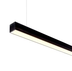 Sleek 35x37 Black LED Pendant Light