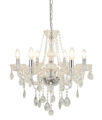 Allegra 6 Light Crystal Pendant Clear